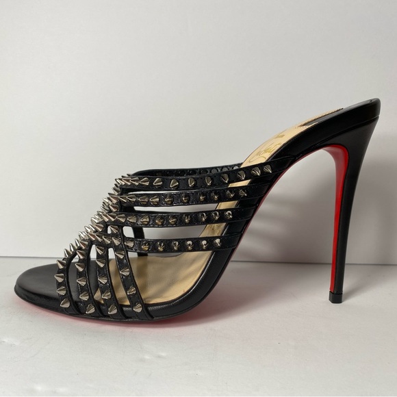 Christian Louboutin Martha spike 100 sandals heels black silver 36 - Picture 3 of 16
